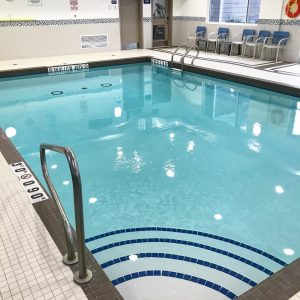 Be sure to take some time to relax in our heated indoor saltwater pool – Open every day from 6:00am – 10:00pm. Community members are welcome to come use the pool at a fee. Please call the hotel for more information and to see if the pool is available for additional swimmers.